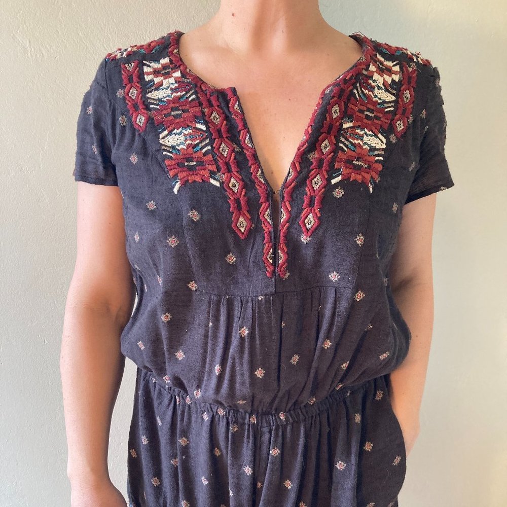 SOLD Free People - Jumper - Black Patterned - M